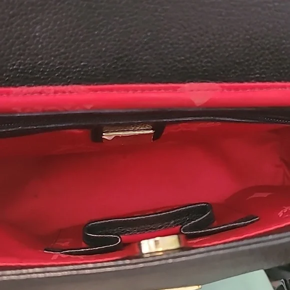 Authentic MCM Mini Leather Handbag with gold studs, vintage